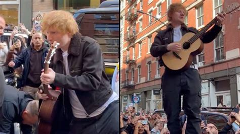 Ed Sheeran Celebrates Marvin Gaye Trial Win With Surprise Street