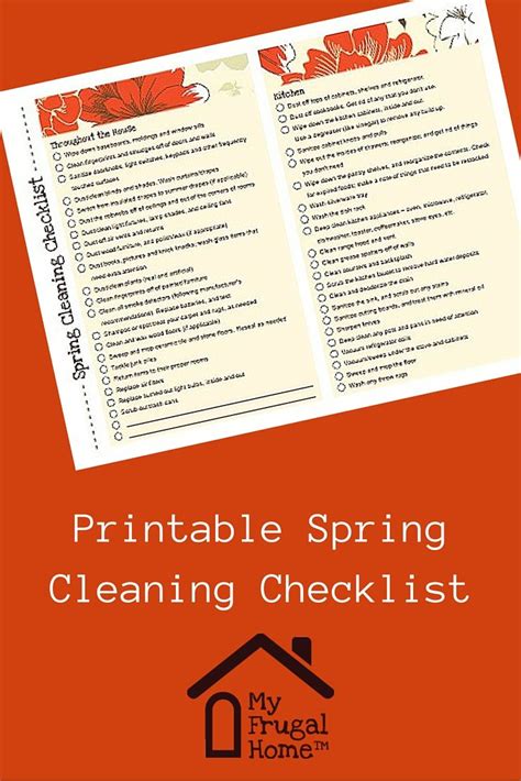 Printable Spring Cleaning Checklist | Spring cleaning checklist ...