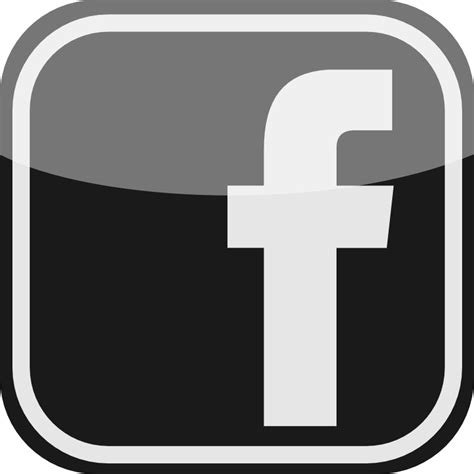 Facebook Icon Black White #181091 - Free Icons Library