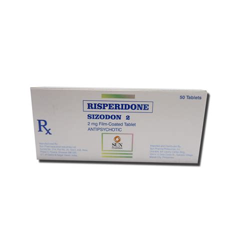 SIZODON 2 Risperidone 2mg Film Coated Tablet 50 S Price In The