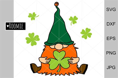 Irish Gnome With Clover For Good Luck Svg St Patricks Day 481118