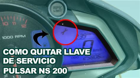 Como QUITAR Llave De MANTENIMIENTO De TU MOTO PULSAR NS 200 FACIL Y