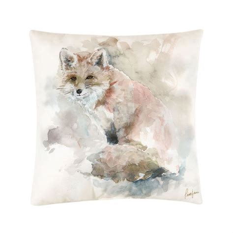 Watercolor Fox Pillow Ivystone