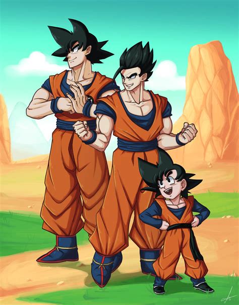 Goku Goten And Goku O By Gokugohanfan On Deviantart