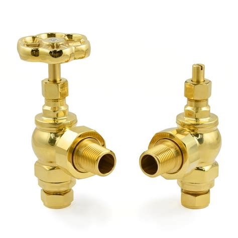 Rose Traditional Manual Radiator Valves Unlacquered Brass