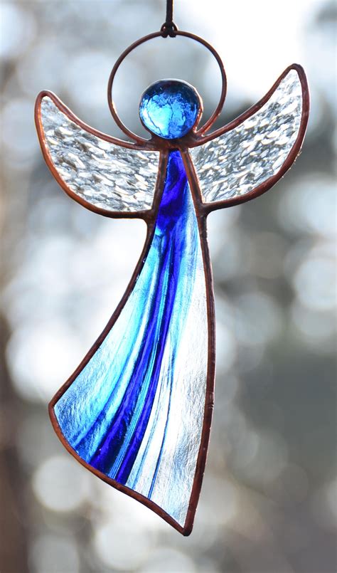 Stained Glass Angel Suncatcher Angel T Tiffany Glass Angel Angel