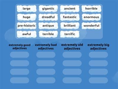 Group Sort Adjectives Teaching Resources