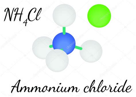 Ammonium Chloride Nh4cl Molecule — Stock Vector © Mariashmitt 133661496