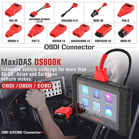 Autel Scanner MaxiDAS DS808K OBD2 Diagnostic Scan Tool With 200