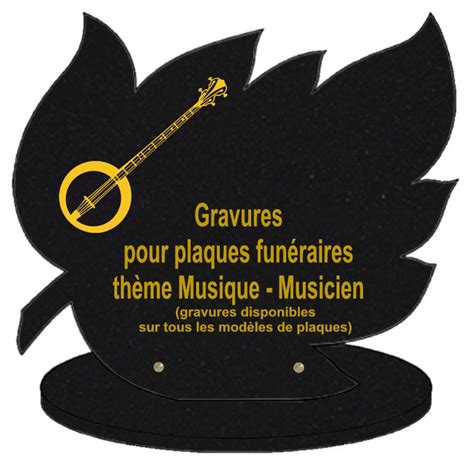 Plaque Fun Raire Feuille Granit Sur Socle Musique Musiciens