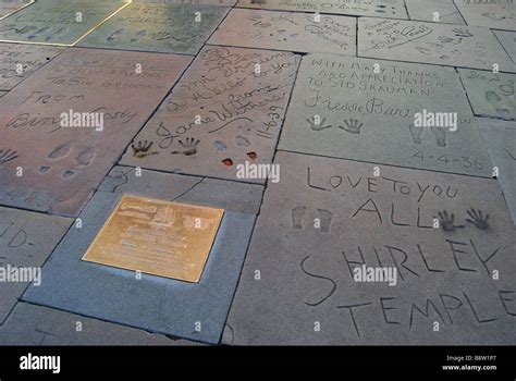 Hollywood celebrity handprints on forecourt of TCL Grauman's Chinese ...