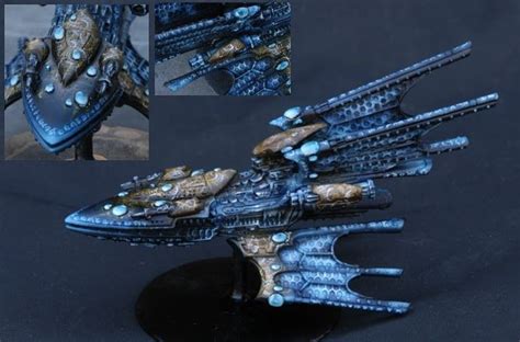 Well Painted Eldar Battleship Battlefleet Gothic Eldar 40k Warhammer