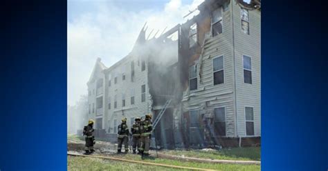 Firefighters Battle Two Alarm Blaze At Apartment Complex In Hagerstown Cbs Baltimore