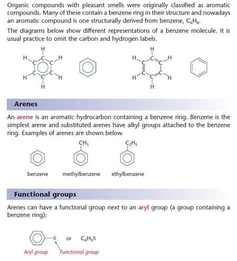 Aromatic Organic Compounds A2 Level Level Revision Chemistry