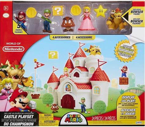 Super Mario Playset Castelo Deluxe Mushroom Kingdom Candide Playsets