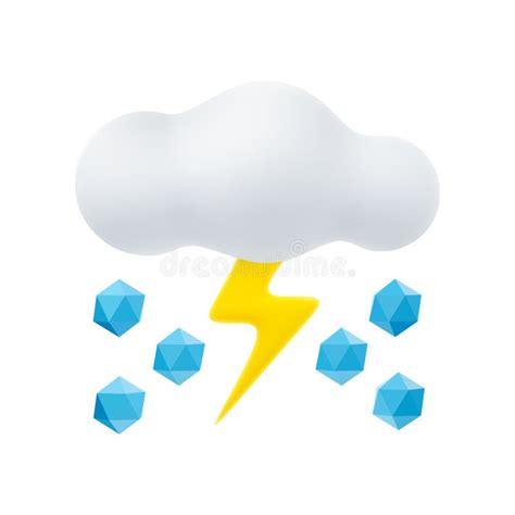 D Cartoon Thunderstorm Stock Illustrations D Cartoon