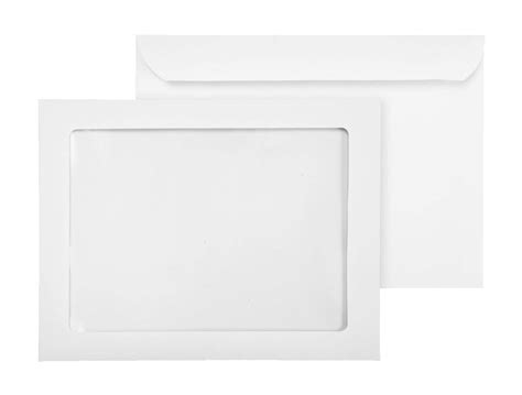 9 X 12 Full Window Booklet Envelopes Showcase Headshot Clear Window