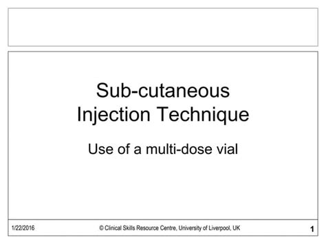 Subcutaneous Injection