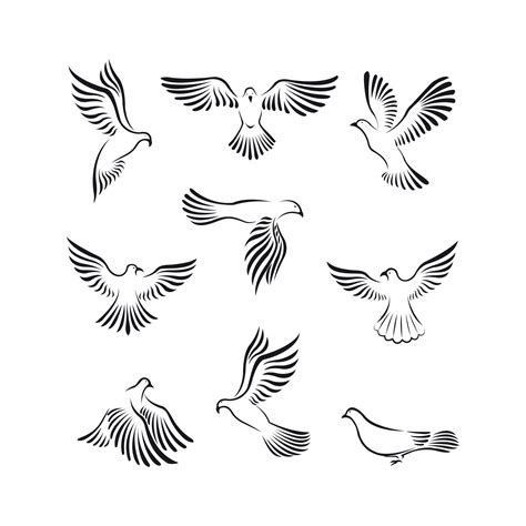 Dove Peace Illustration Symbol Collection 20774656 Vector Art at Vecteezy