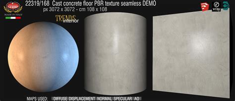 Cast Concrete Floor Pbr Texture Seamless