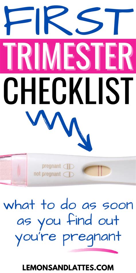 First Trimester Checklist What To Do After That Positive Pregnancy Test