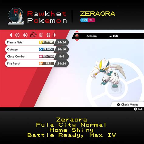 Buy Zeraora Event for Pokemon Sword and Shield - Rawkhet Pokemon