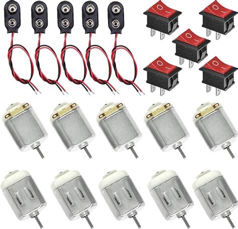 RUNCCI YUN 10 Pcs Micro DC Motors Kit DC 1 5 6V DC Motor 130 DC Motor