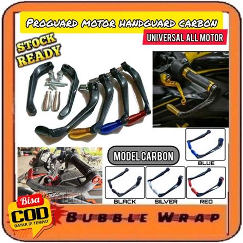 Proguard Carbon Karbon Handguard Pelindung Jari Tangan Stang Motor