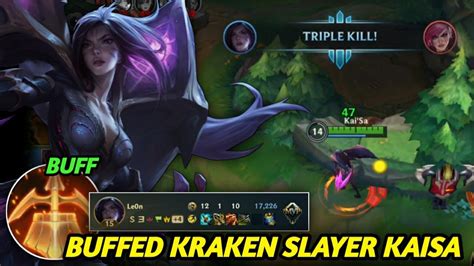 BUFFED KRAKEN SLAYER KAISA Wild Rift Patch 3 3 Dragon Lane Gameplay