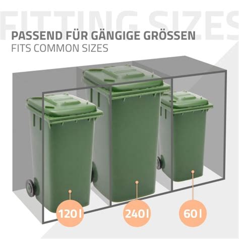 Abri Pour Poubelles Anthracite Cache Poubelle 240 L 68x80 Cm Gamm Vert