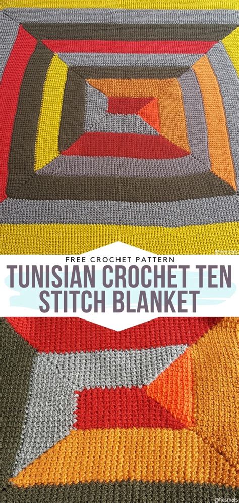 Splendid Tunisian Crochet Blankets with Free Patterns