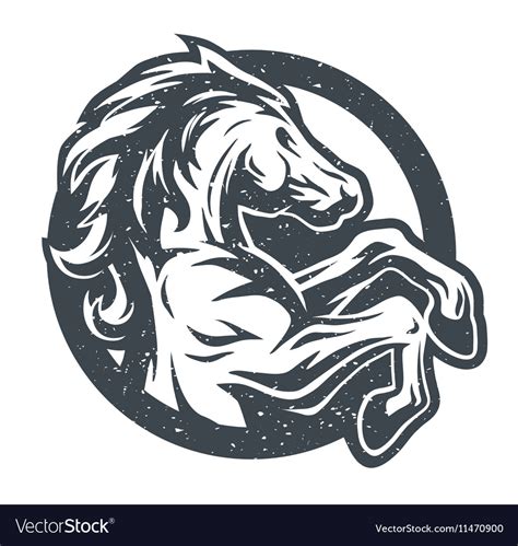 Wild Horse Logo Symbol Royalty Free Vector Image