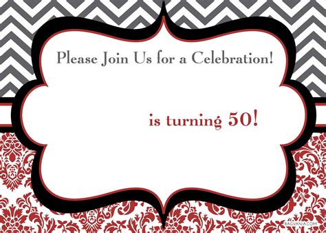 Free Printable 50th Birthday Invitations Free Printable Birthday