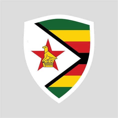 Zimbabwe Flag In Shield Shape Frame Vector Art At Vecteezy