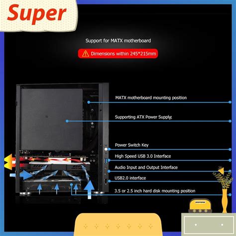 Optional Jonsbo C Aluminum Computer Case Desktop Pc Chassis For Mini