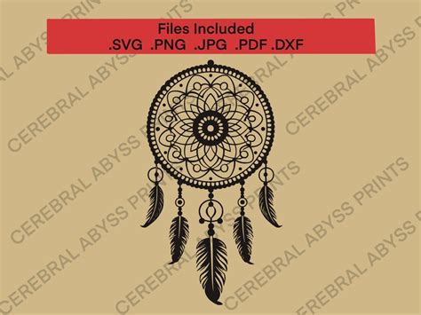 Dream Catcher Cricut Svg File Mandala Style Dreamcatcher Svg Etsy