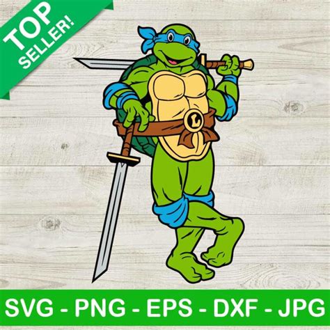 Leonardo Ninja Turtles SVG Teenage Mutant Ninja Turtles SVG Blue