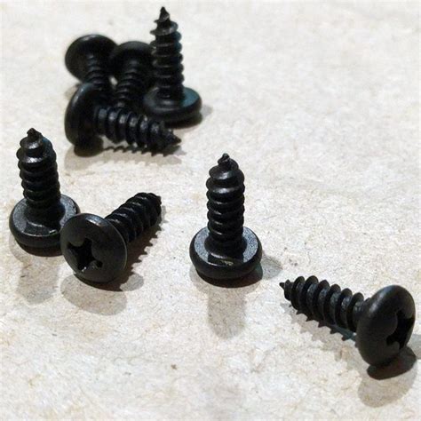 Metal Screws Pan Head Phillips 8 X 12 Black Self Piercing Self Tapping Rcg Designs