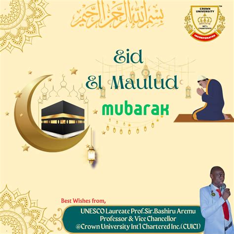 Eid El Maulud 2023 Unesco Laureate Felicitates With Muslims Urges On