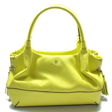 Kate Spade Stevie Southport Avenue Leather Yellow Iris Shoulder Bag Handbag Wkru1732 Kate