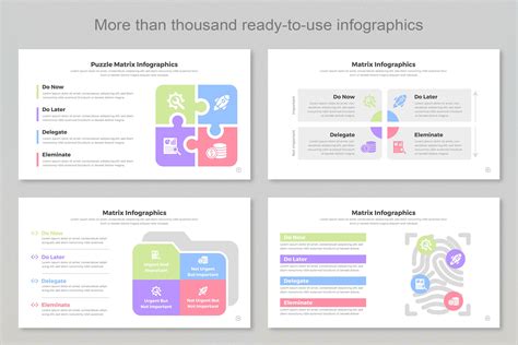 Matrix Infographic Templates Design Cuts