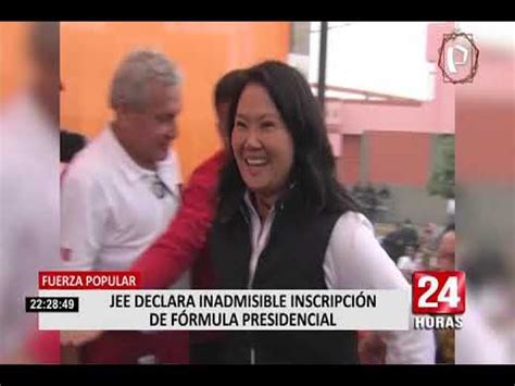 Elecciones 2021 Plancha De Keiko Fujimori Es Declarada Inadmisible Por