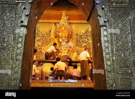 Most Holy Buddha Of The Country Golden Mahamuni Buddha Being Covered