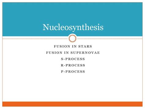 Phy111 Stellar Evolution And Nucleosynthesis Ppt Download