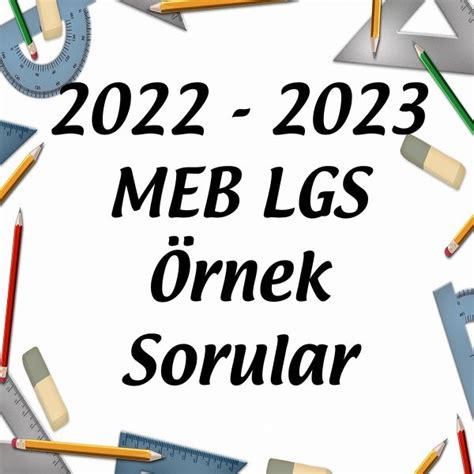 2022 2023 MEB LGS Örnek Sorular PDF İndir Matematik Vakti