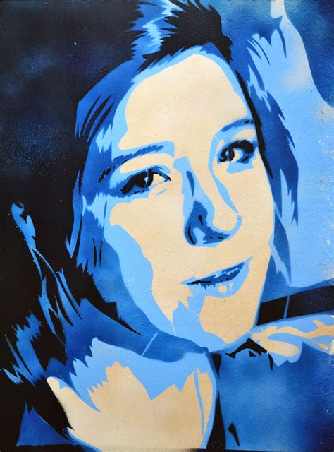 Hilary Portrait Spray Paint And Stencils 2012 Copyright Ed Pokoj