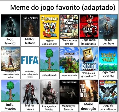 Meme Do Jogo Favorito Adaptado CUPHEAD And Jogo Favorito Melhor