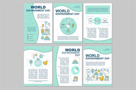 World Environment Day Brochure Illustrator Templates Creative Market