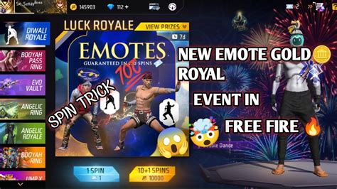 New Emote Gold 🪙 Royal 😱🤯 Free Fire New Event New Event Update Gold