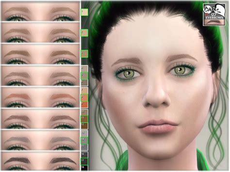 Bakalias Eyebrows 07 Eyebrows How To Color Eyebrows Sims 4